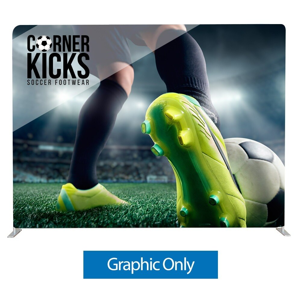 10 ft. EZ Stand Straight — Single Sided Graphic Only with White Back Fabric